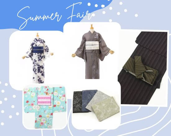 ７月ゆかたフェア開催！女性用、男性用、子供用まで！お任せ下さい！
