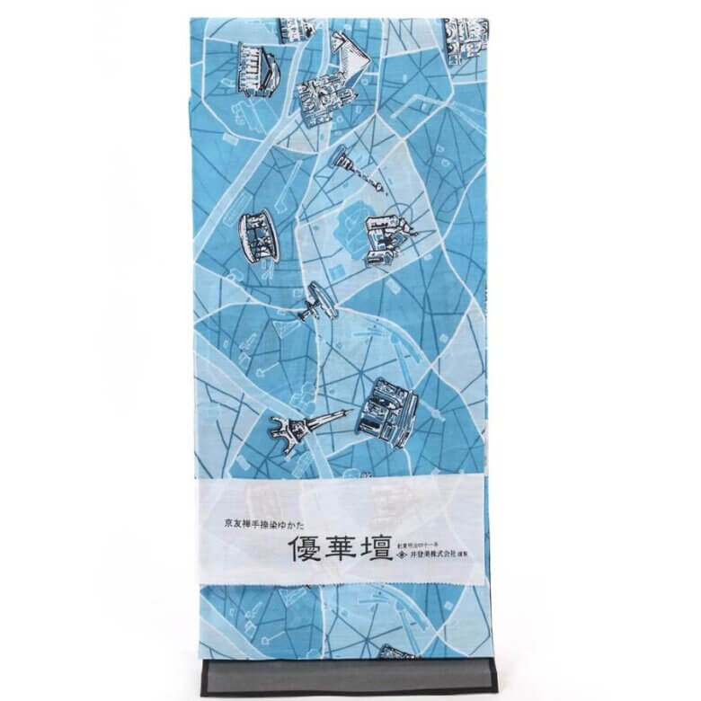 男性浴衣【新入荷】遊び心あふれる個性派反物「パリの風景」と「恐竜の骨」オーダーサイズ浴衣