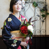 前撮り撮影会《振袖》紺系で素敵な着姿でした！